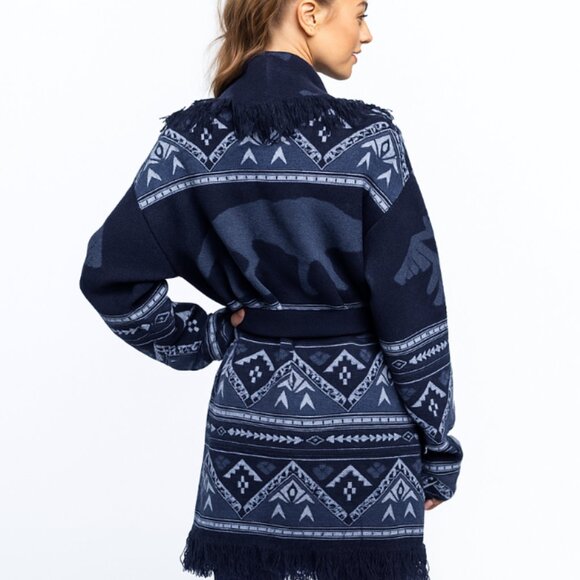 NEW Greyson LUXORY Cashmere Wool Wolf Canyon Belted Cardigan $530 RETAIL 2510 - Picture 2 of 11